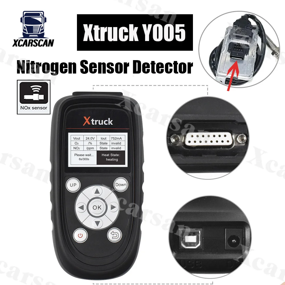 

Nitrogen sensor Level Xtruck Y005 CAN-BUS node search Urea SCR tester urea pump sensor detector diagnosis tool