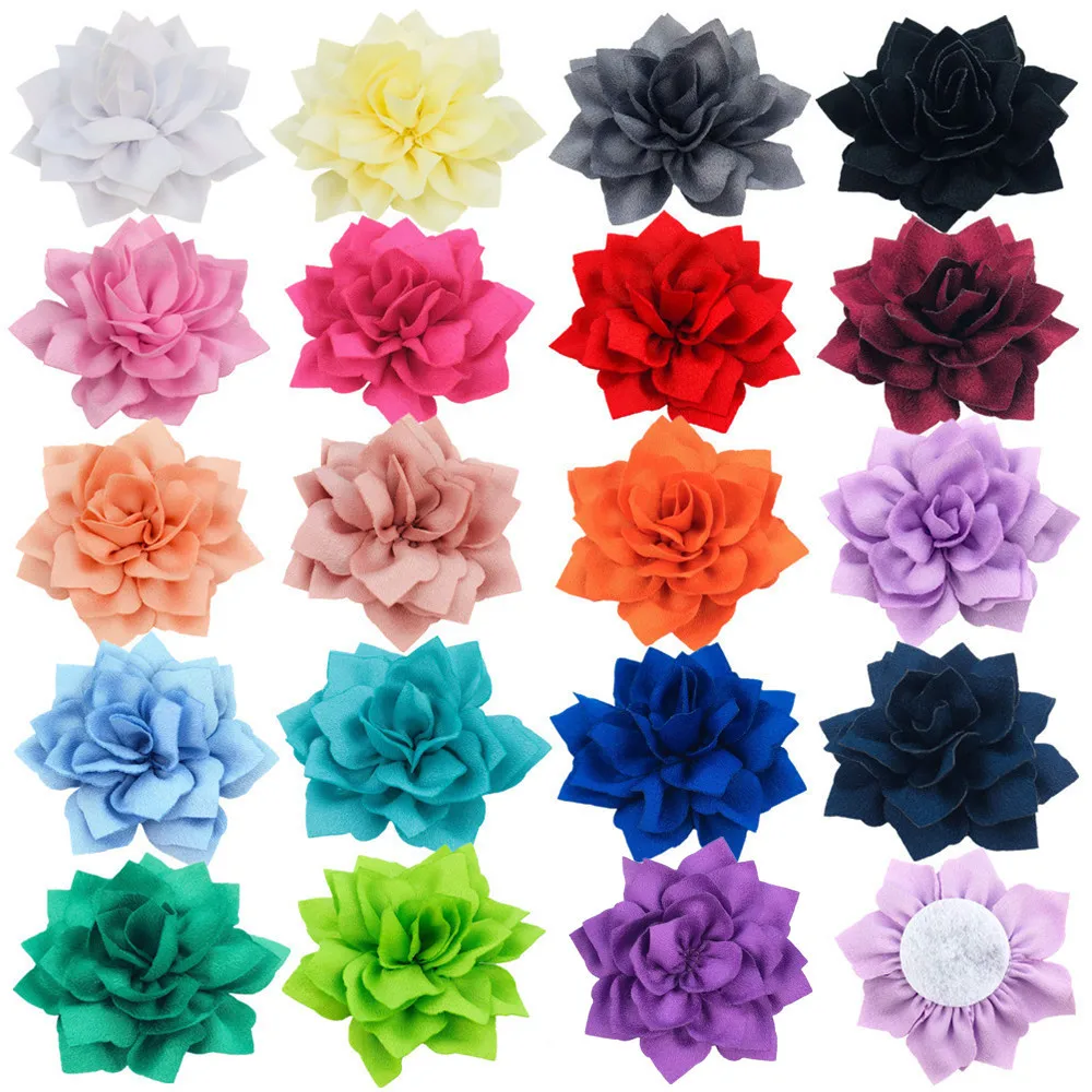 

6cm 600pcs Small Sharp Corner Lotus Double Layer Fabric Head Flower Sourcing Hats Clothes Shoes Bags Accessories