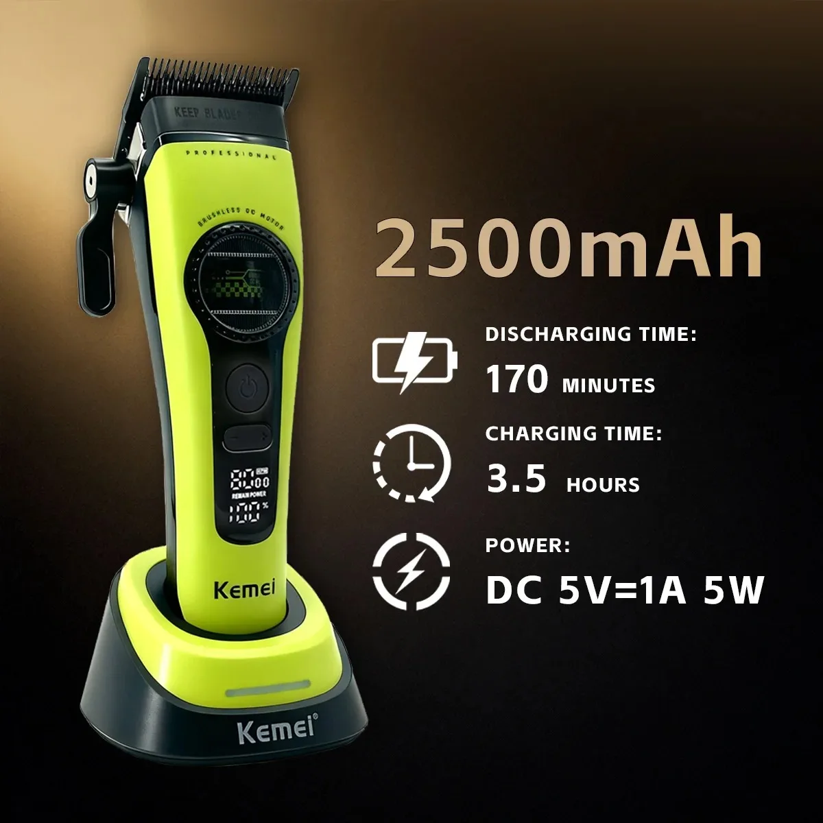 Kemei Hair Trimmers Professional Hair Clippers F1 -Super Motor