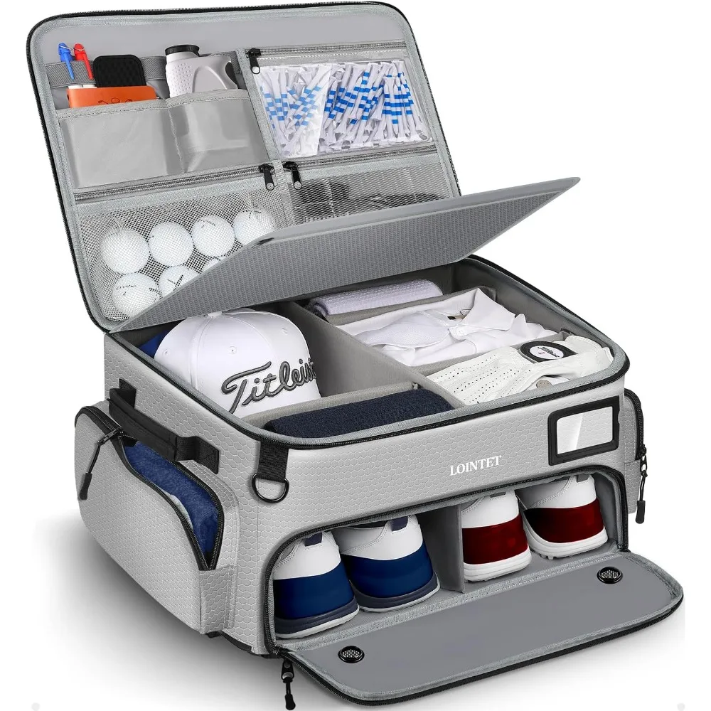 

Popular Golf Trunk Organizer, Waterproof Car Golf Locker with Separate Ventilated Compartment for 2 Pair Shoes