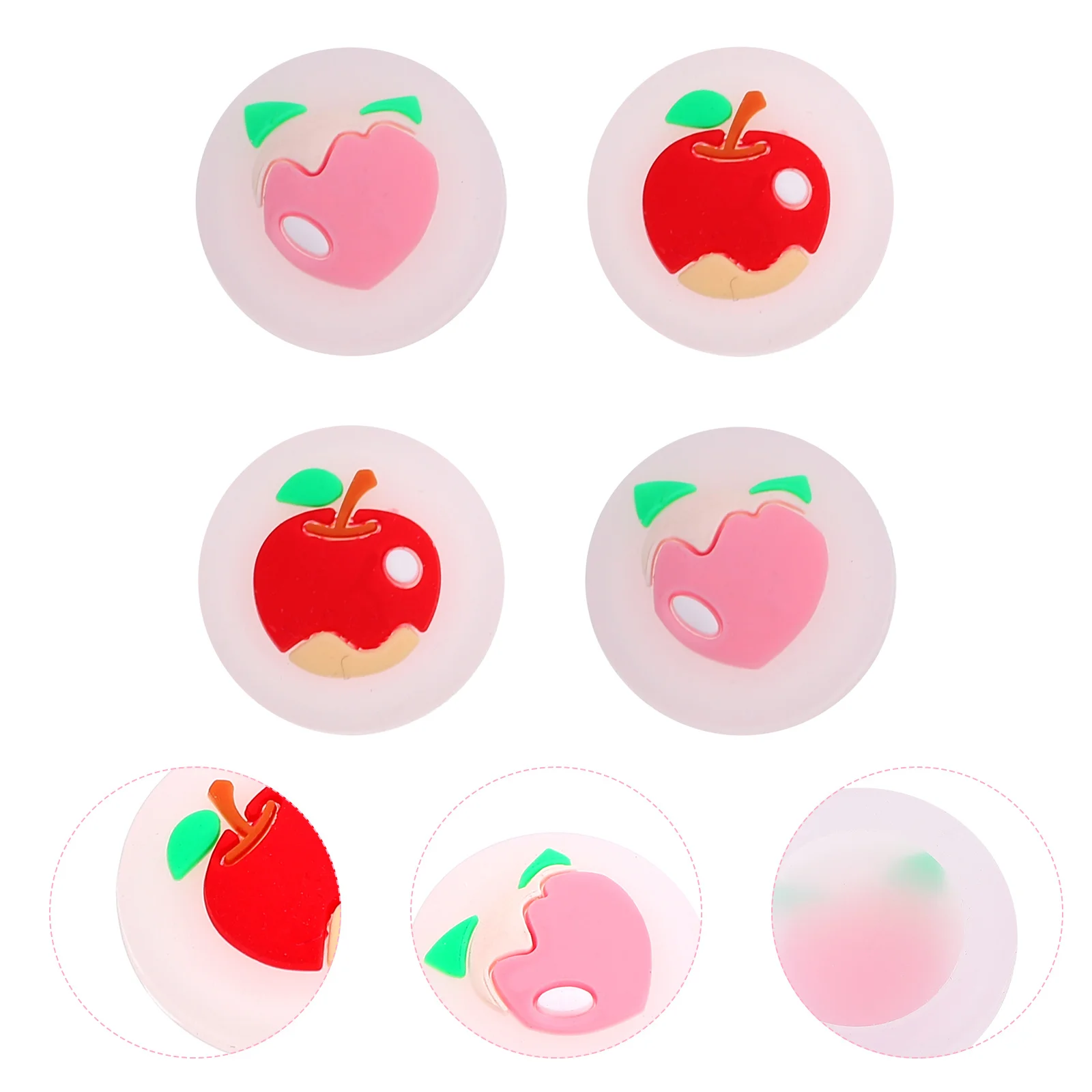 

4Pcs Fruit Design Joystick Caps Silicone Thumb Grip Cover Non Slip Comfortable Game Machine Accessories Joystick Caps