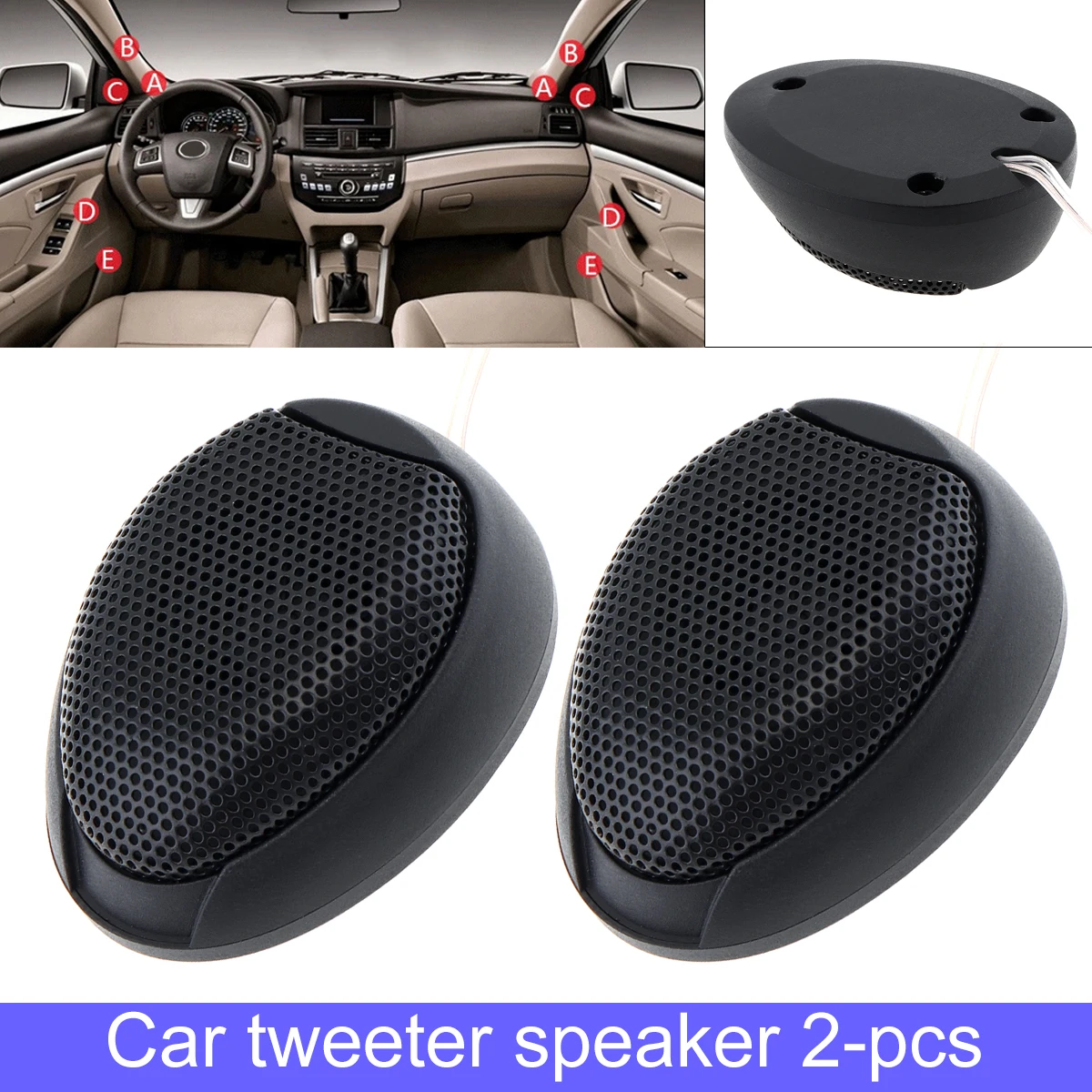 2pcs 1000W Mini Dome Tweeter Universal TW-106 High Efficiency Car Auto Speakers for Car Audio System