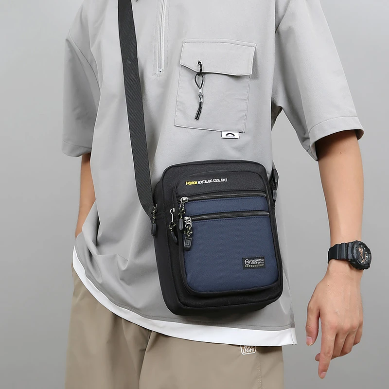 Neue Modische Oxford Herren Umhängetasche Einzelne Schultertasche Große Kapazität Aufbewahrungstasche Modische Mehrtaschen-Business-Umhängetaschen – Detail 7