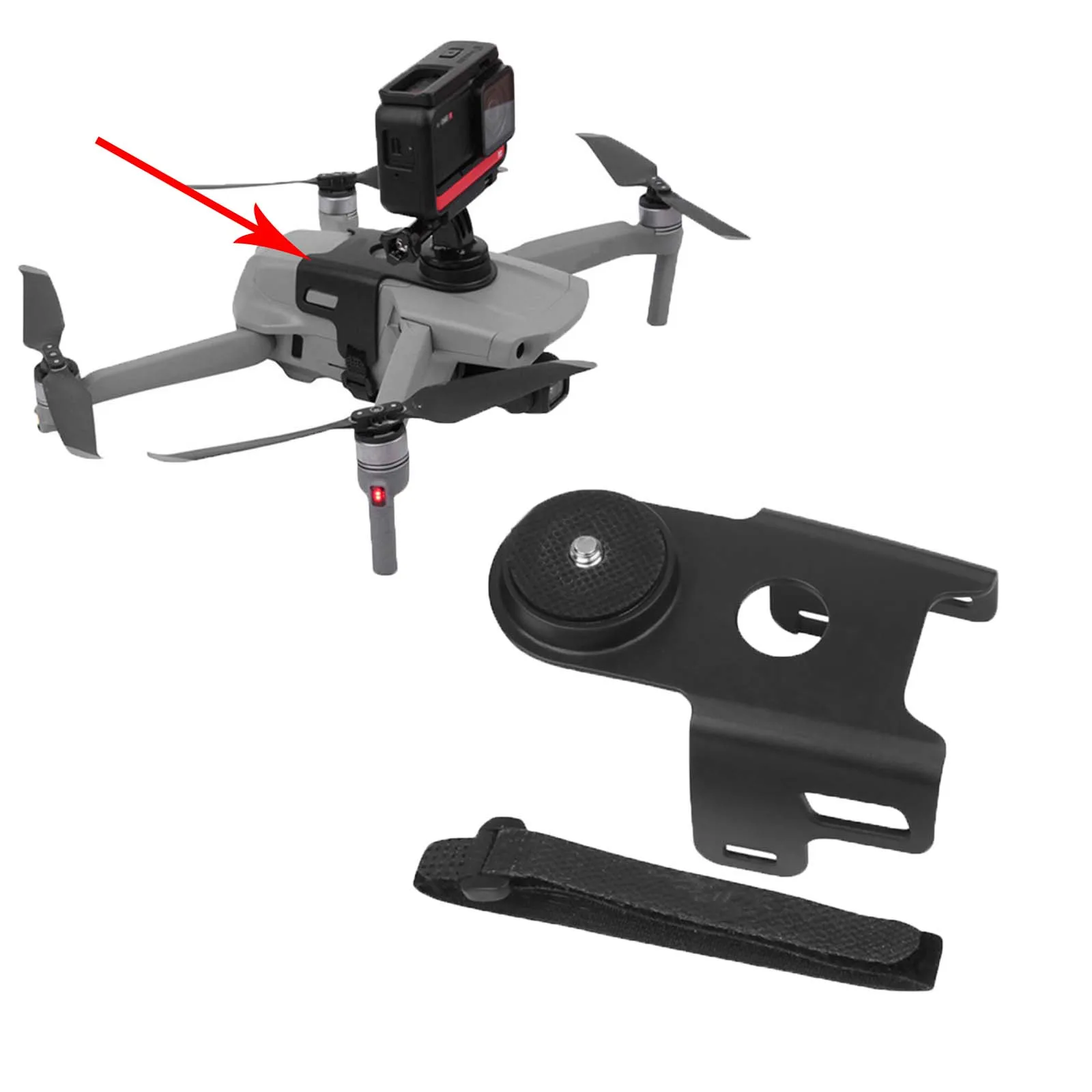 Sports Camera Fill Light Holder Bracket for DJI Mavic Air 2 Drone for Insta360 Cameras Holders Accessories