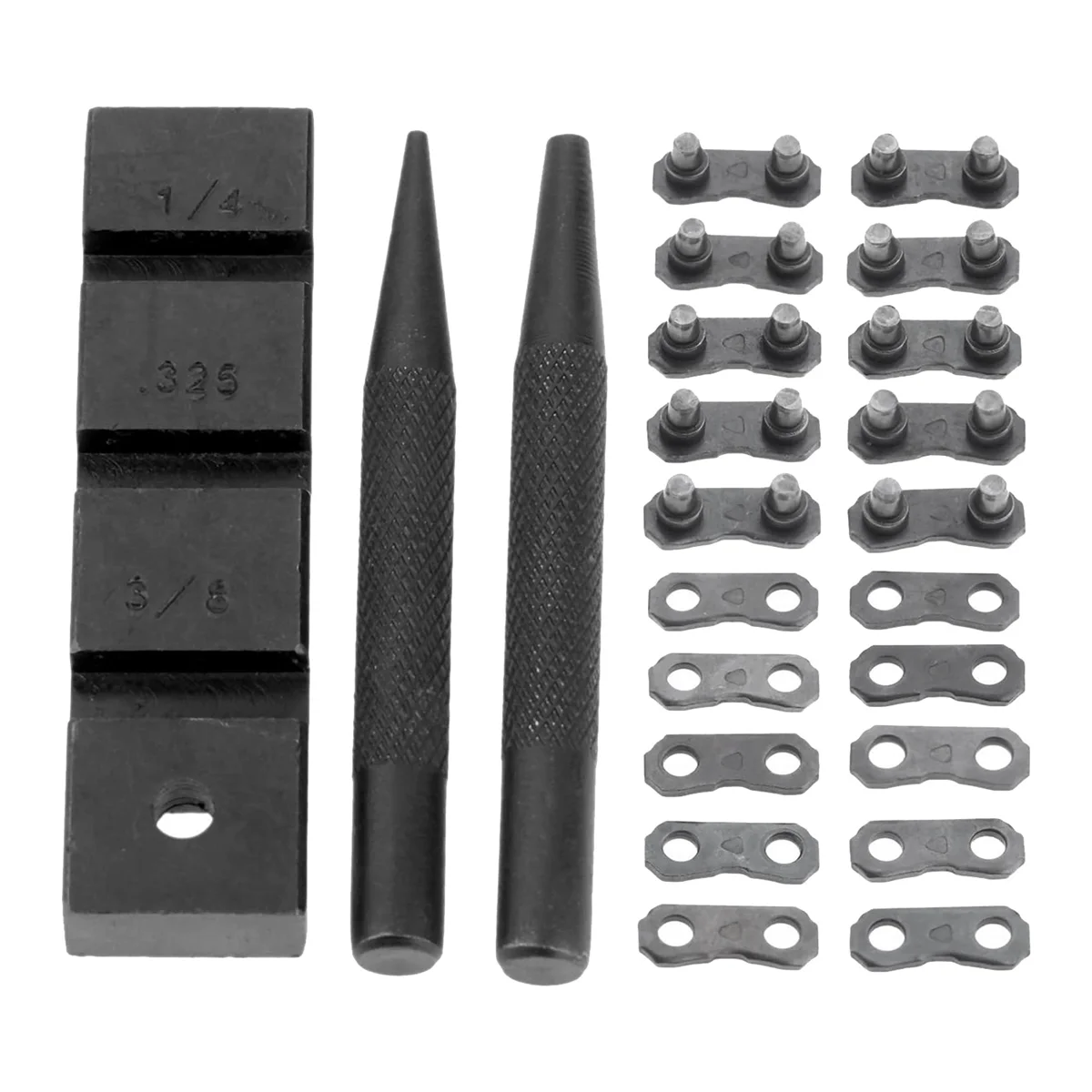 

A64Z 3PCS Pocket Chainsaw Breaker Chain Saw Repairing Mending Tool Set with 10 Sets 0.325in Chainsaw Chain Joiner Link Repair