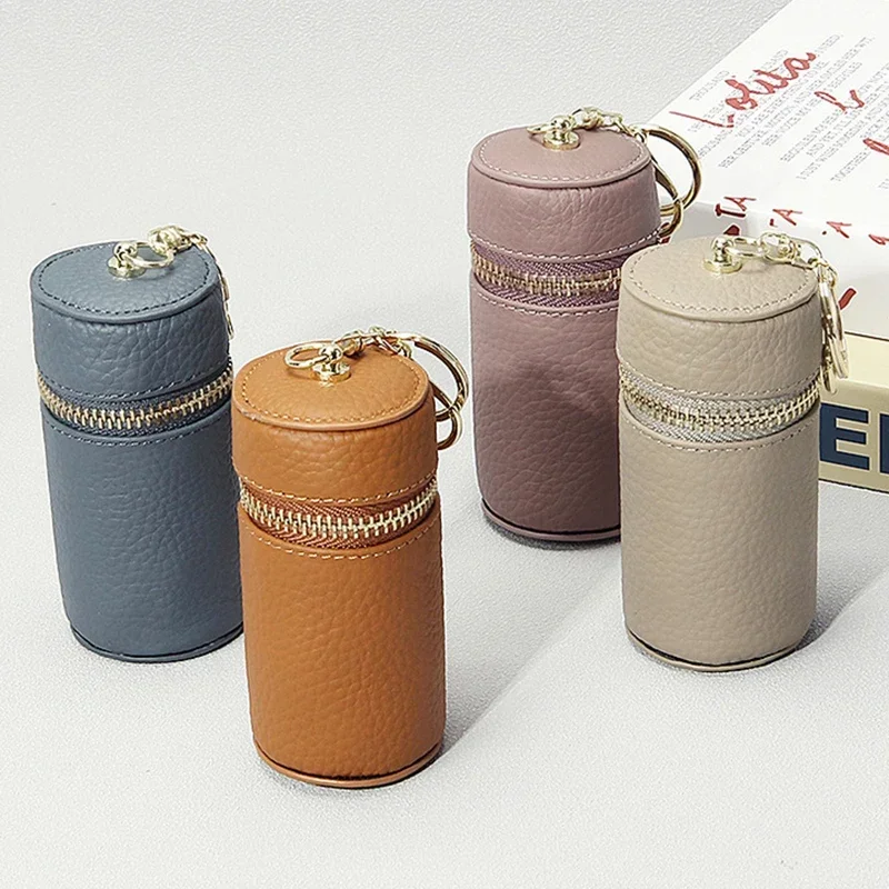 

Мини сумка из натуральной кожи с держателем для ключей, модный Женский мини-кошелек для монет, подвеска на цепочку для автомобильных ключей, подарок на сумку для ключей