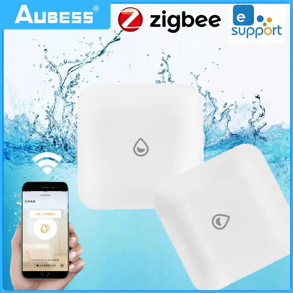 

Ewelink Zigbee Smart Water Leak Sensor Wireless Flooding Detector Home Water Leakage Detection Alert Water Level Overflow Alarm