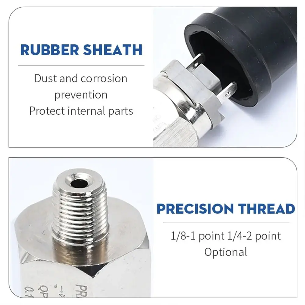 1Pcs QPM11-NO QPM11-NC Air Pressure Switch Adjustable G1/8 G1/4 QPM11 Automatic Controller Hydraulic Diaphragm 0.1-1Mpa