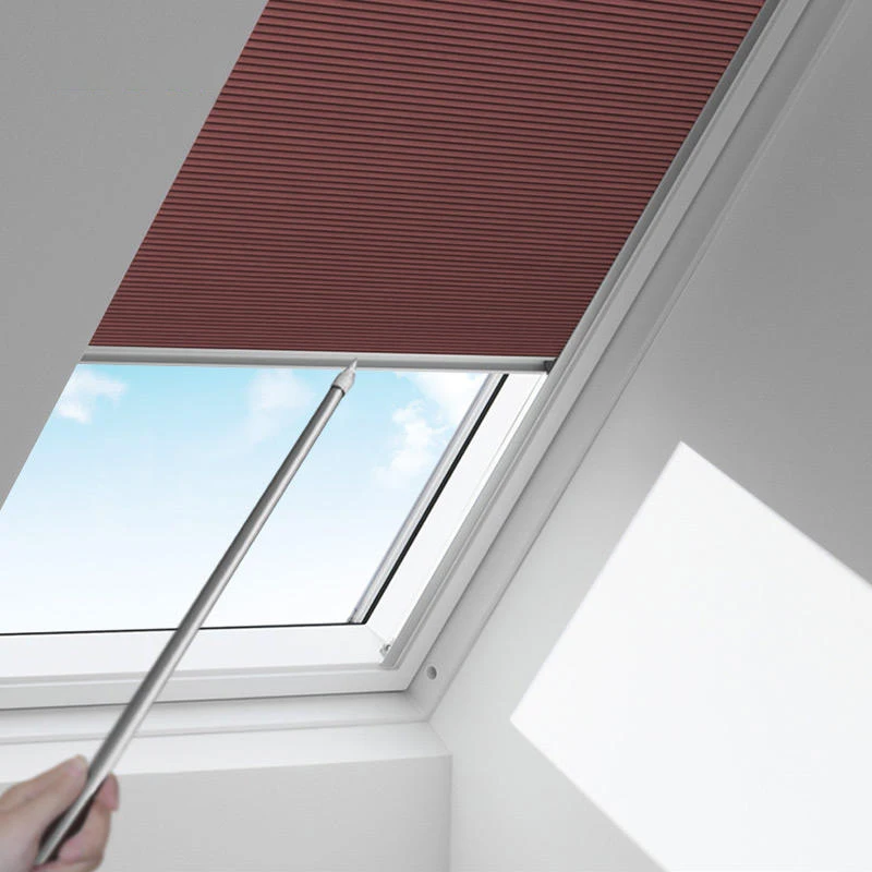 Modern Custom Shades Reduce Noise Heat Insulation Remote Intelligent Control Electric Skylight Cellular Blinds For Roof Windows