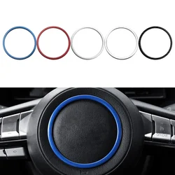 Car Steering Wheel Logo Circle Sequins Trim Cover Stickers for Mazda 3 6 CX3 CX-3 CX-5 CX5 CX8 CX 9 Axela 2017 2018 Accessories