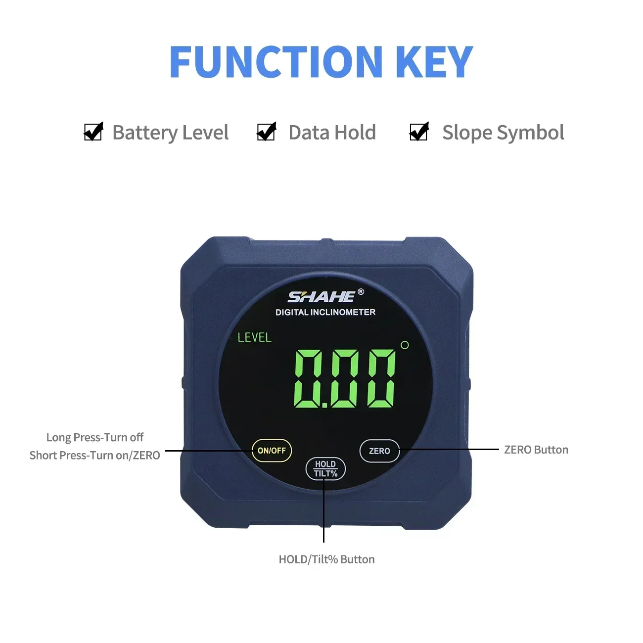 SHAHE Magnetic Digital Electronic Level and Angle Finder Gauge and Bevel Box Touch Control Protractor Inclinomete Angle Guage