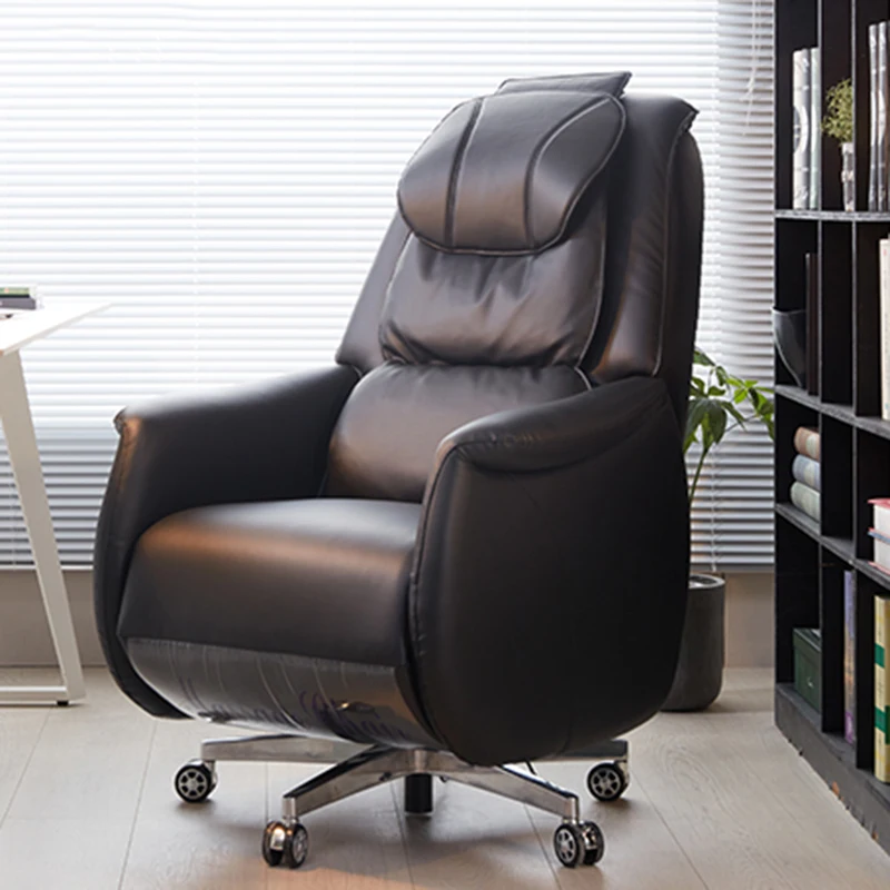 Massage Leather Office Chair Computer Gaming Back Support Headrest Office Chair Design Armrest Cadeira De Escritorios Furniture