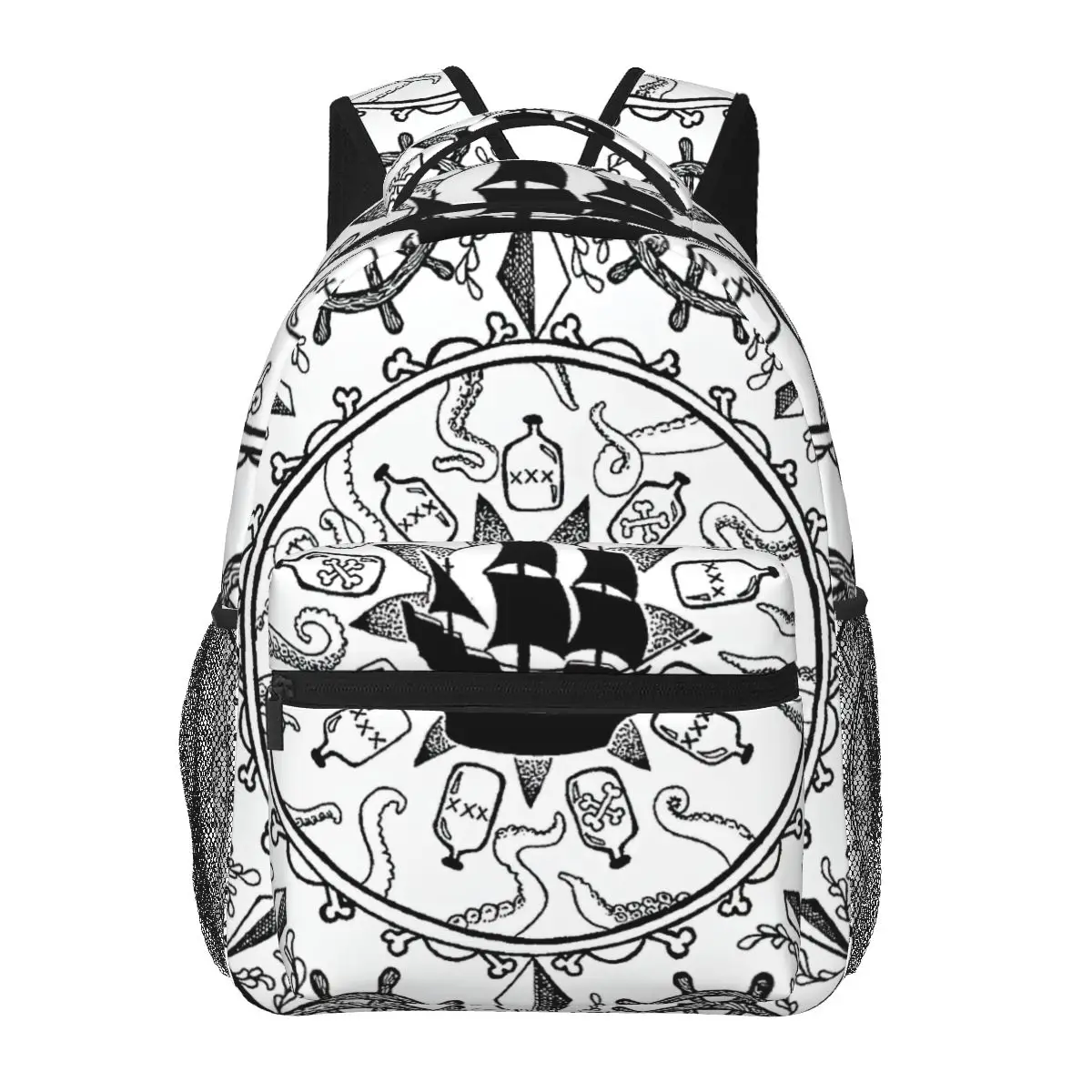 On The Briny Seas Mandala Backpack for Girls Boys Travel RucksackBackpacks for Teenage school bag