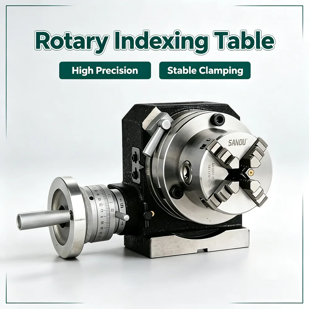 Rotary Indexing Table 3-Jaw 4-Jaw Self-Centering Chuck High Precision Rotary Table For Milling Machine CNC Machining Workshop