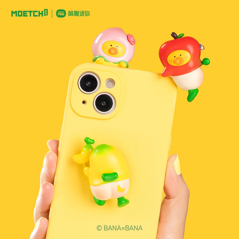 

New MOETCH Bana Bana Fruit Series Lying Blind Box Banana Bean Phone Charm Mini Desktop Ornament For Collectors Phone Decoration