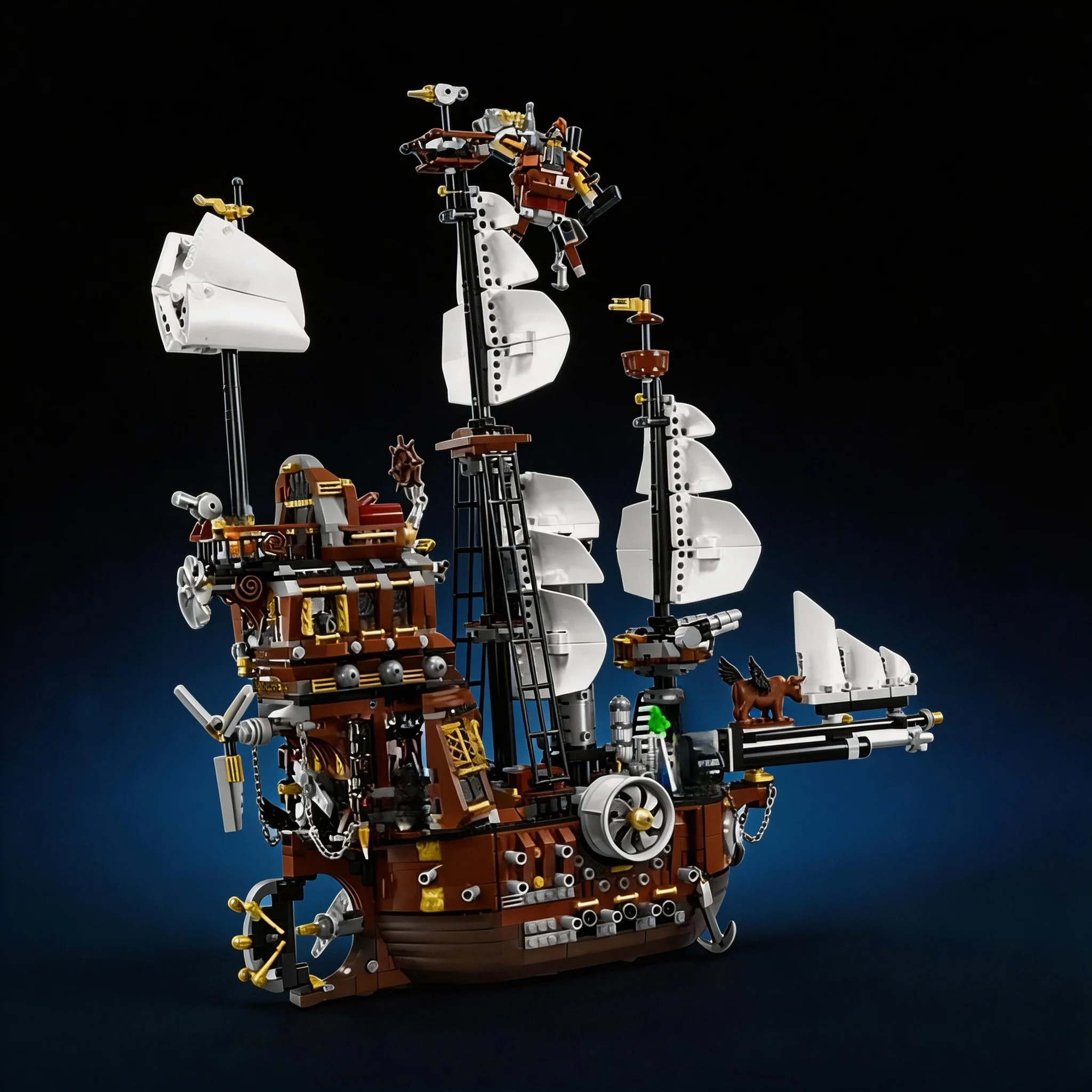 

Barracuda bricks on the island, boat building blocks, warships, sailing adventures, fish bay model brick toys, suitable for holi