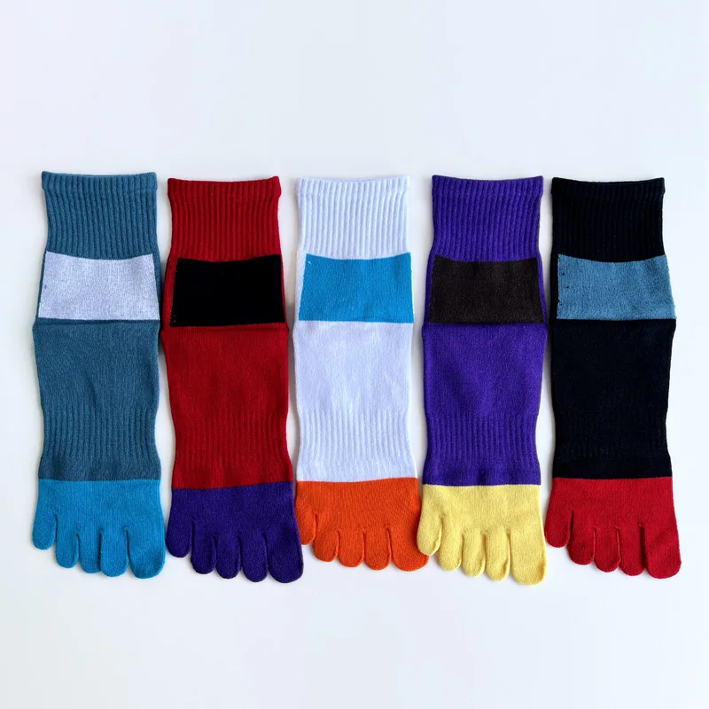 Mans Five Finger Socks Sport Compression Cotton Anti-Bacterial Breathable Warm Outdoor Travel Bike Run Toe Short Socks Student