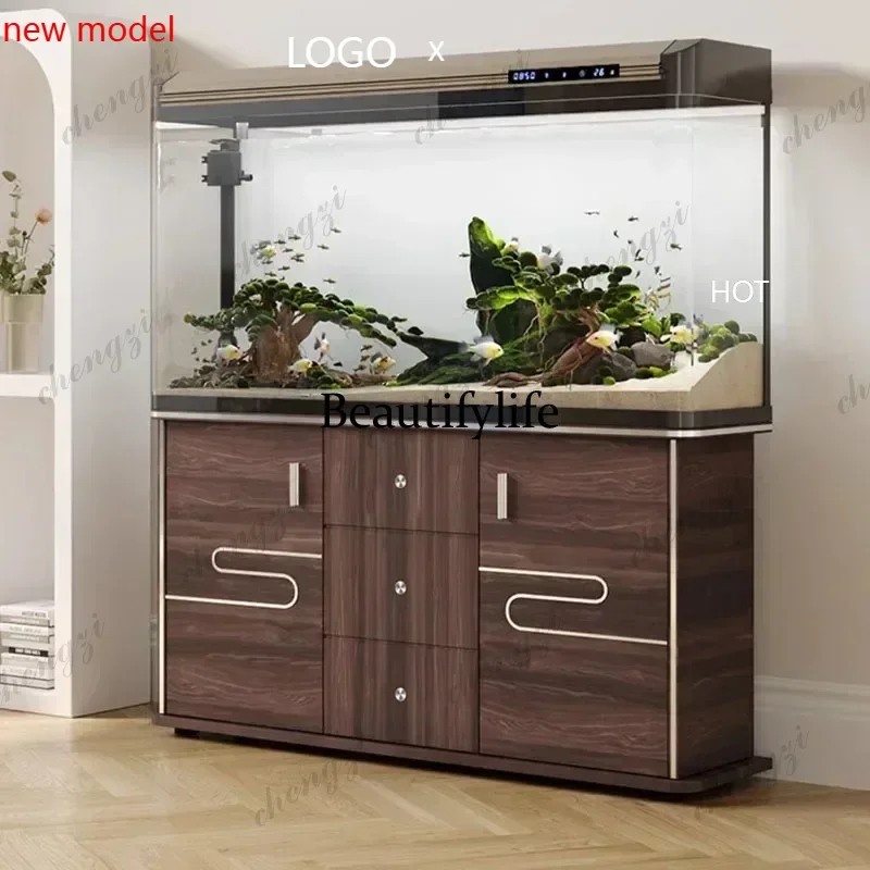 

M138 Multifunction Fish Tanks Aquariums Glass Living Room Arowana Modern Aquariums Cabinet Simple Design Pet Products