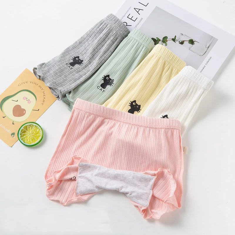 

New Kids Girl Safety Pants Summer Thin Breathable Double-layer Crotch Children Leggings for Girls Cute Shorts 2-12 Years