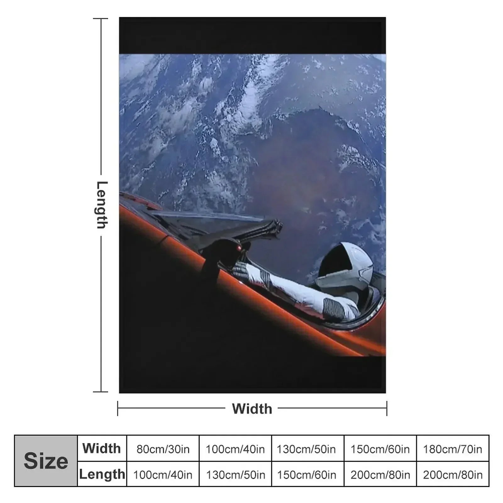 The SpaceX Starman Throw Blanket Plush Decorative Sofas blankets ands Blankets