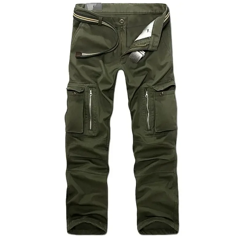 

2023 Autumn Winter New Men's Casual Overalls Men Multi-pocket Casual Plus Size Pants Male Fashion Military Tactical Trousers