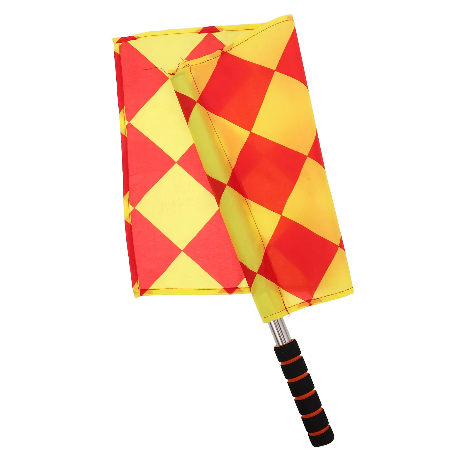 Soccer Referee Flag Ergonomic Handle Comfortable Grip Signal Flag Bright Colors Portable Design Football Competition Training