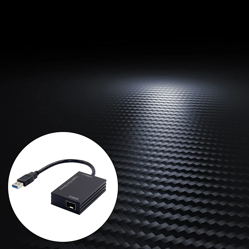 USB1000F-LX USB 3.0 Gigabit Fibra Ethernet Adaptador de Rede Modo Único 1310Nm 10Km LC Módulo Óptico SFP NIC RTL8153_N22R