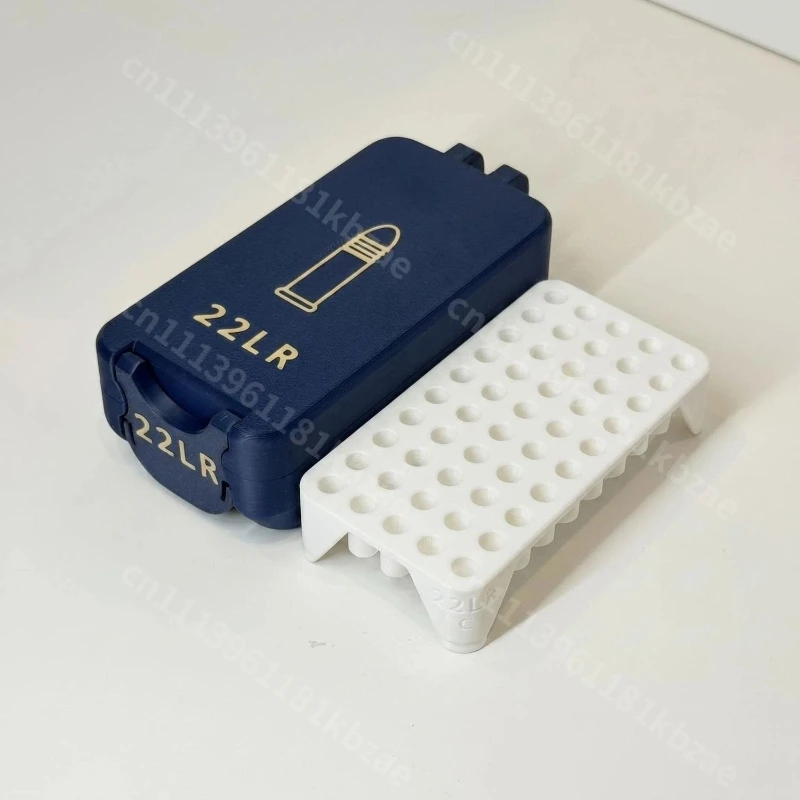 Portable 3D Printed Compact 22LR Bullet Storage Box, Portable Military Enthusiast Desktop Storage Box，just An Empty Box view 4