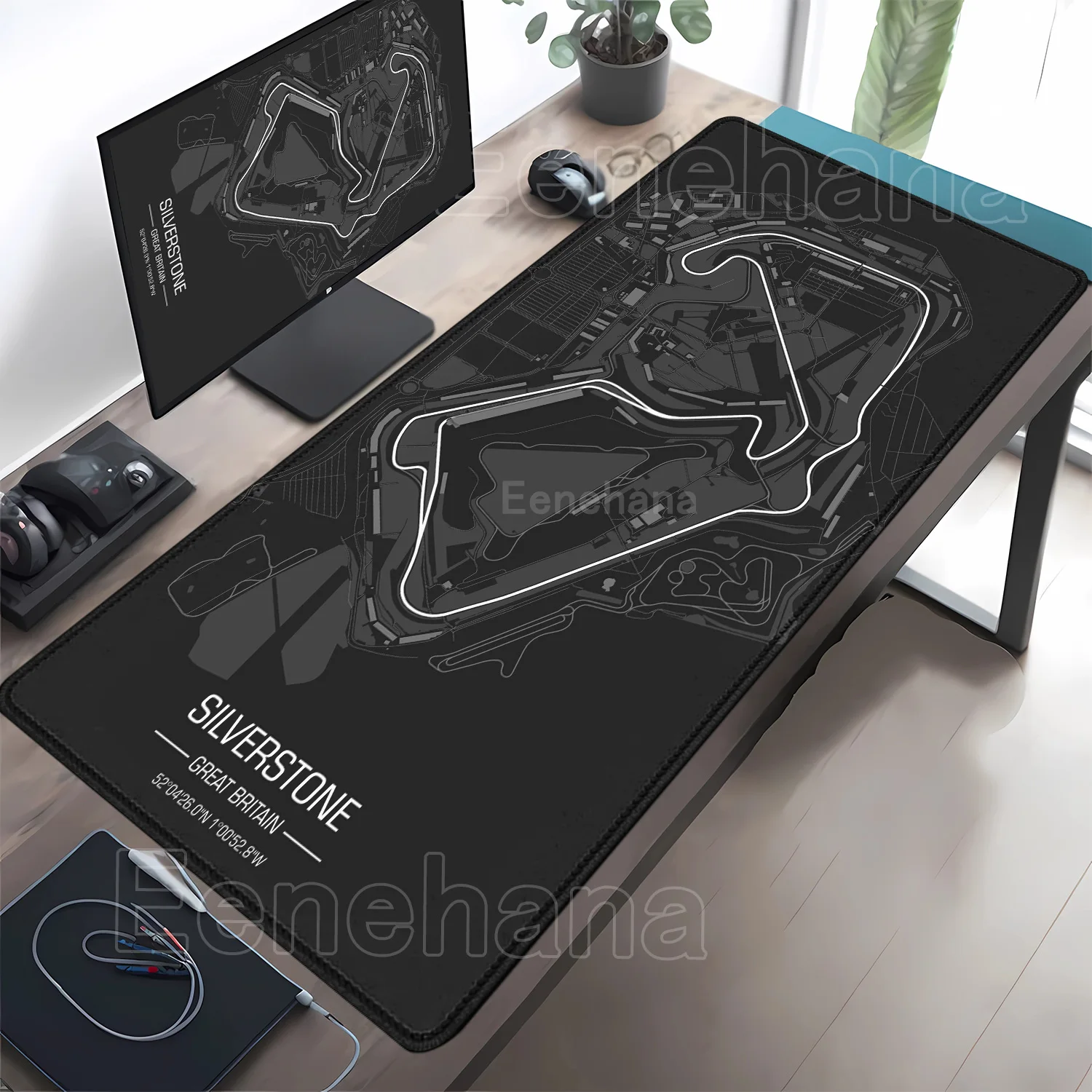 لوحة ماوس دوائر السباق من Formula 1، لوحة ماوس عالية الدقة، لوحة مفاتيح ممتدة للألعاب، ملحقات ألعاب كبيرة مقاس XXL، لوحة ماوس #3
