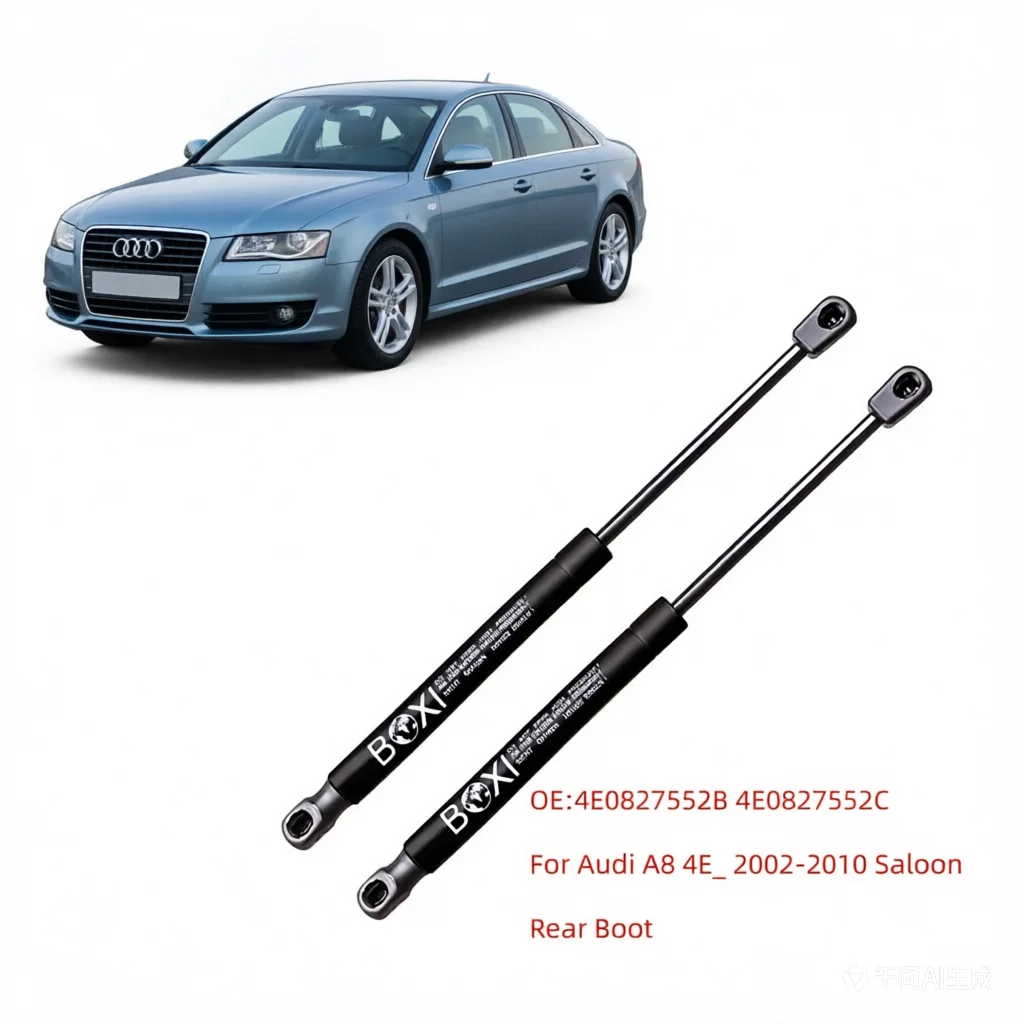 2Pcs 4E0827552B 4E0827552B 4E0827552C Rear Trunk Support Rod For Audi A8 4E _  2002 - 2010 Saloon Boot Gas Springs Lift Struts