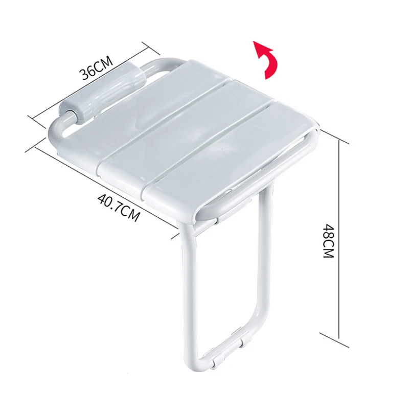 

Folding Wall Stools Aisle Wall Hangings Bathroom Bathing Chair Arms Shower Chair for Elderly