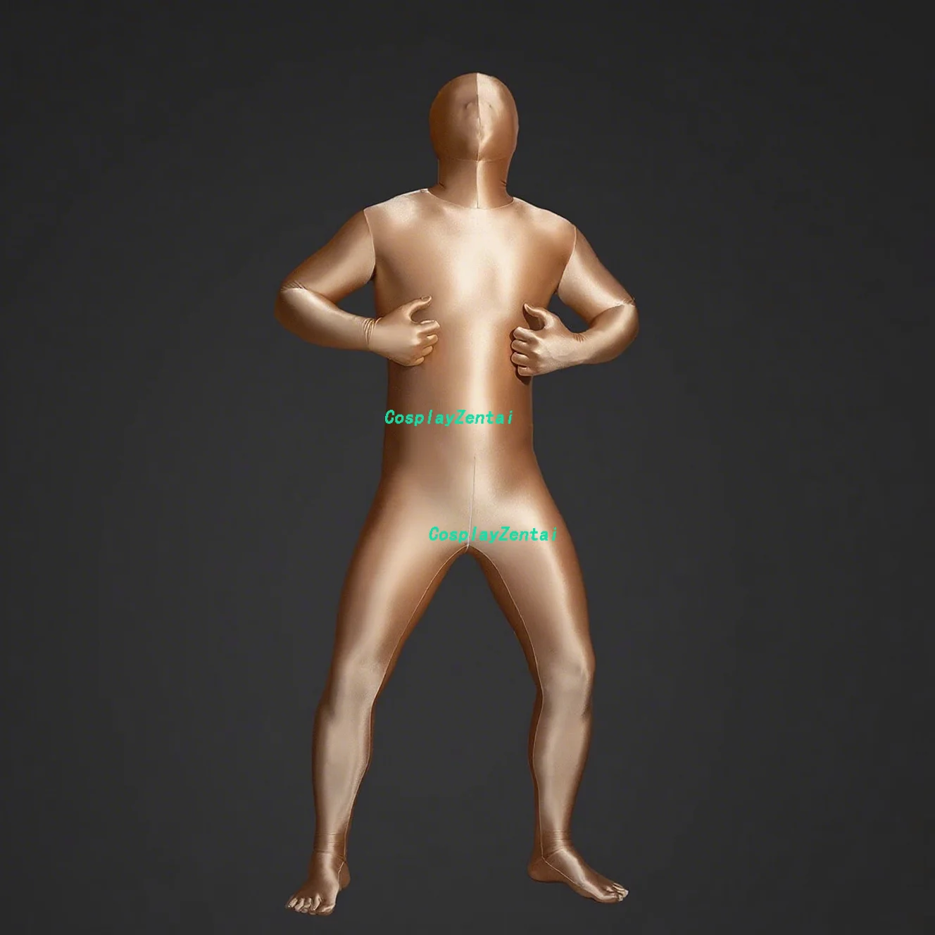 

Блестящие гладкие новые темные телесные боди высокого качества из спандекса зентай костюмы на Хэллоуин женский/мужской костюм зентай с пальцами ног