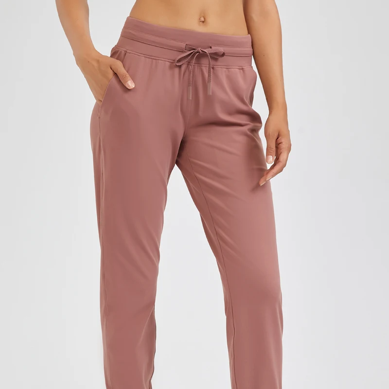 Nepoagym STEP – pantalon d\'entraînement pour femmes, survêtement de course, avec cordon de serrage à poche, décontracté, coupe fuselée, pour le salon