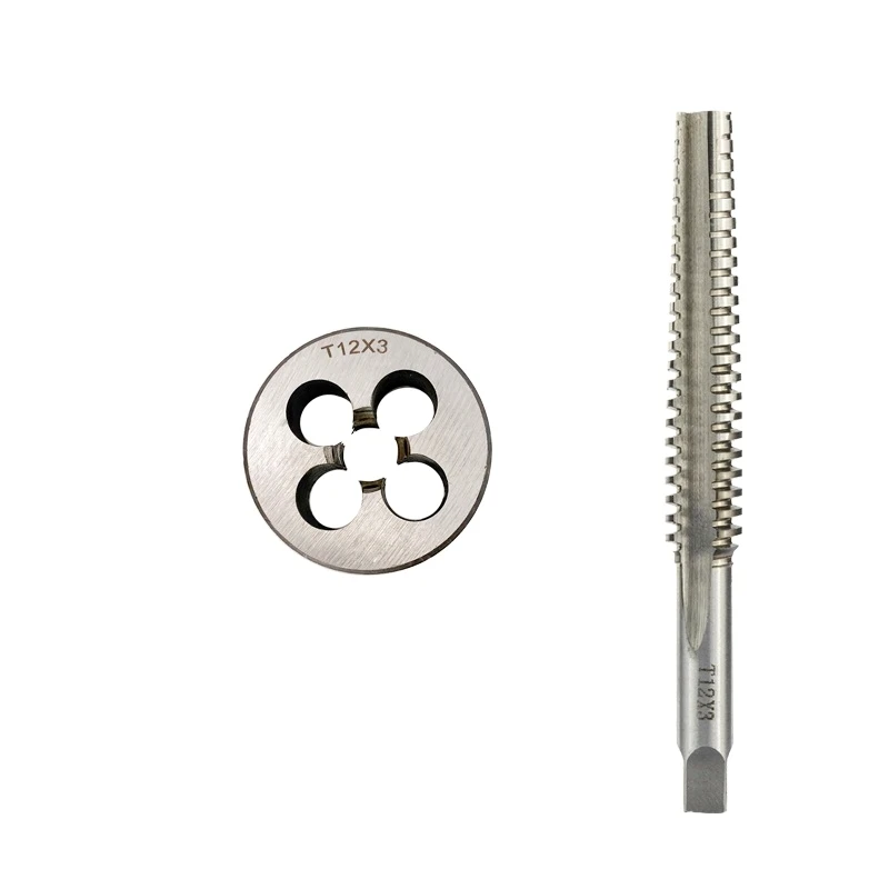 1 Set Left hand Trapezoidal Tap and Die Set TR 8 10 12 14 16 18 20 22 24 X1.5 X2 X3 X4 Thread Screw TR taps Round Threading Die