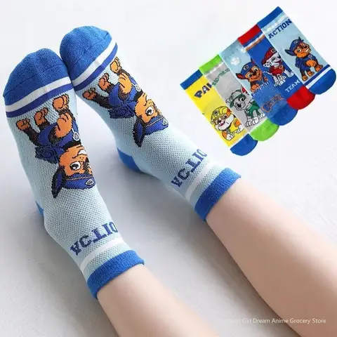 PAW Patrol Team Barnens Sommarstrumpor Tunna Mesh Bomull Tecknade Mellanstrumpor Andningsbara Pojkar och Flickor Babystrumpor 12 best sales Minecraft-trosor - №2