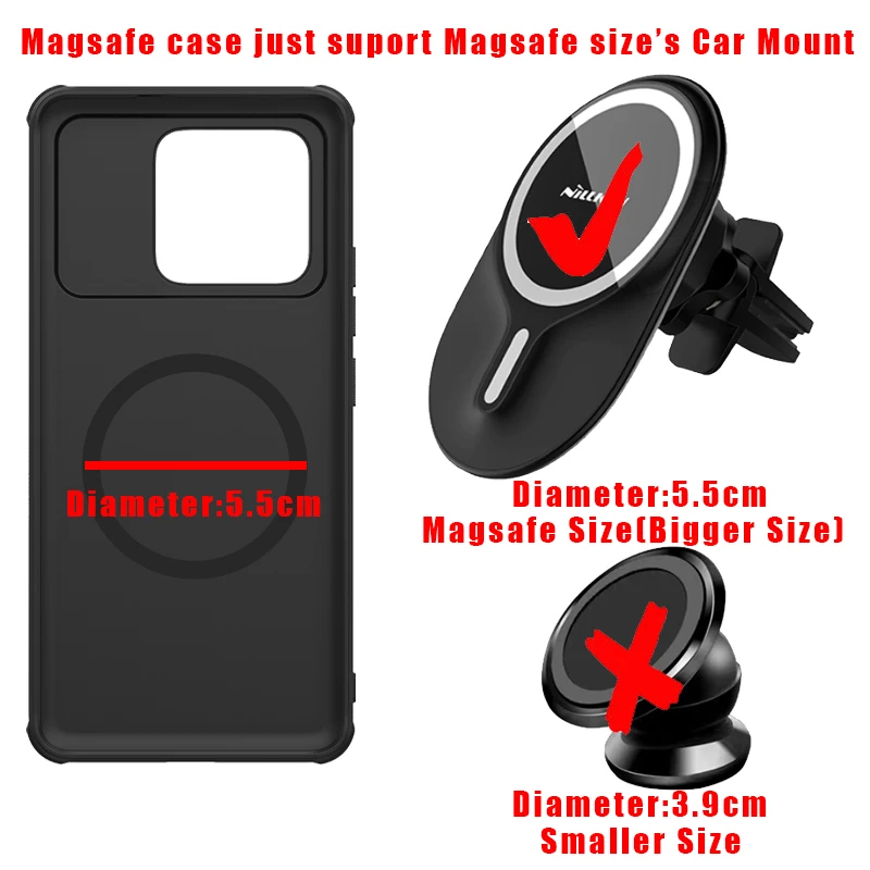 for OnePlus 12 5G Nillkin Case Magsafe Frosted Pro Magnetic Adapt Matte full Back Cover for OnePlus 1+ 12