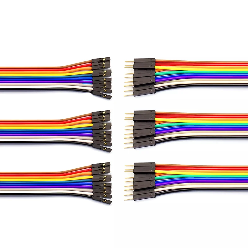 10PIN Pure Copper DuPont wire male to male,female to male,female to female,2.54 terminal connection wire 28core gold-plate cable
