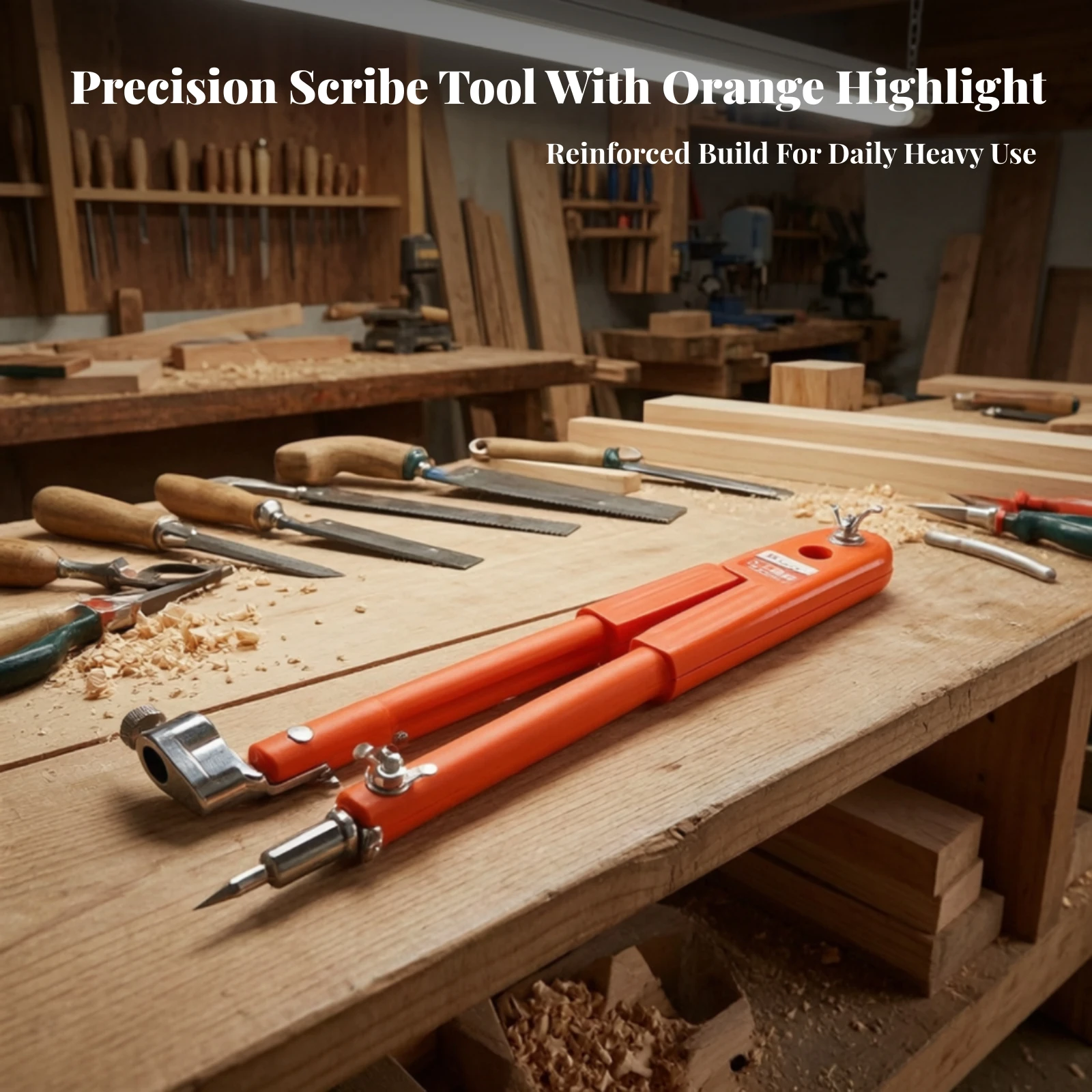 Woodworking Easy Projects - 木工用コンパス、頑丈な大型円形スクライバー、木工職人、大工プロジェクト、作業場で使いやすい木工用スクライバー