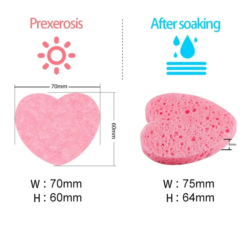 5/10/20PCS Facial Cleansing Sponge Exfoliating Mask SPA Massage Makeup Removal Compressed Cleaning Puff Natural Fiber Reusable