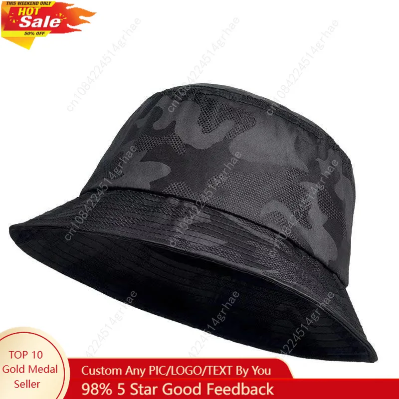 

breathable camouflage fisherman hat fashion shade bucket hats men women outdoor travel leisure cap cotton Panama caps