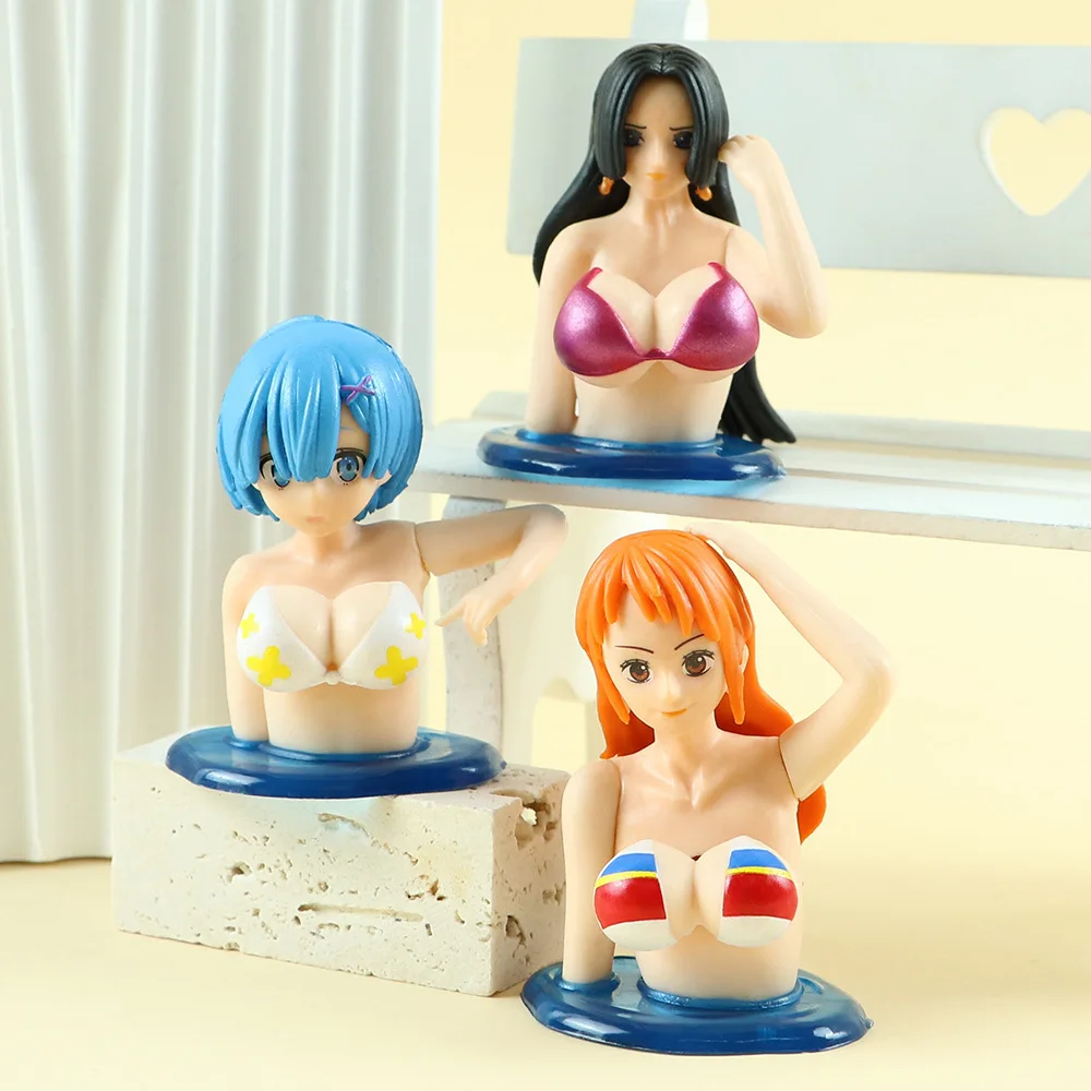 3 Styles One Piece Anime Action Figure Swimwear Toy Nami Hancock Hot Girl Figurine Anime Collection PVC Model Toy Friends Gifts