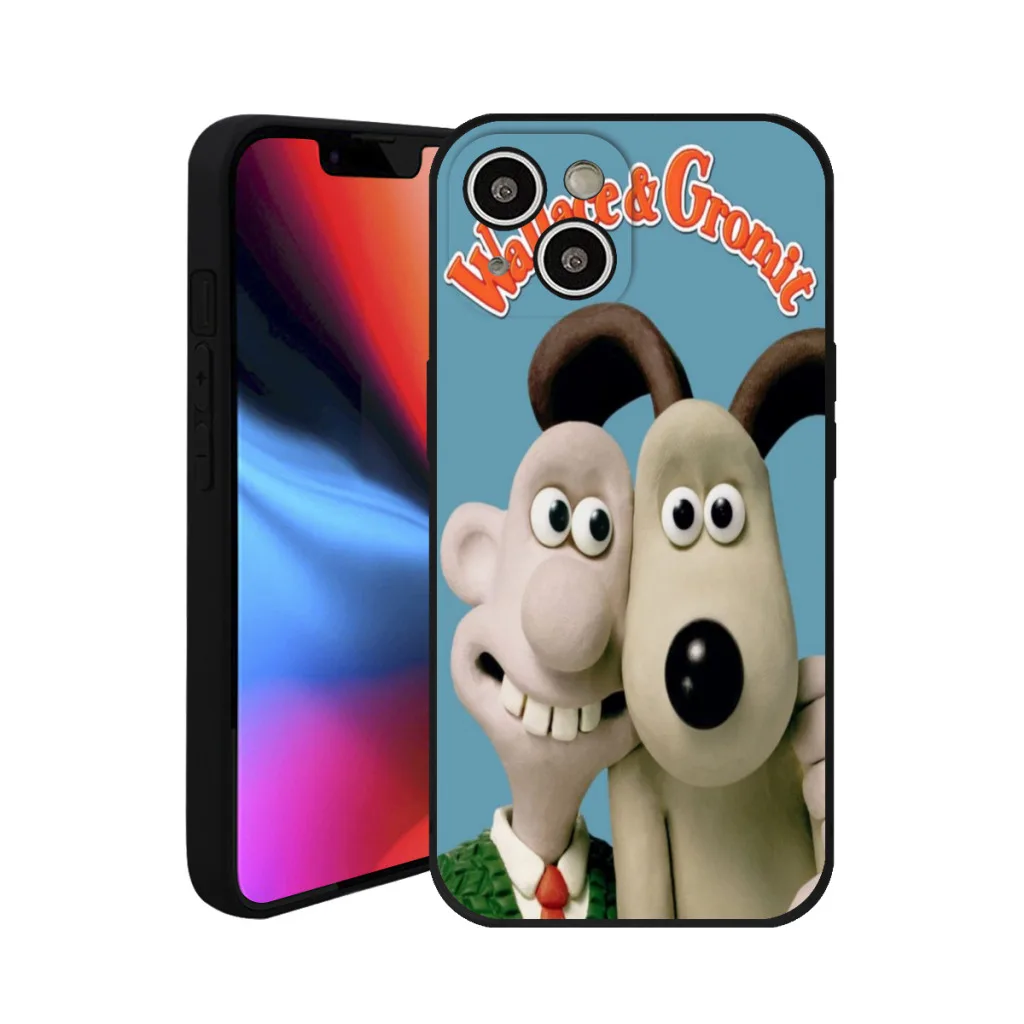 Phone Case For iPhone 15 Pro Max Plus Soft  Silicone Cover Kawaii Cute Gromit