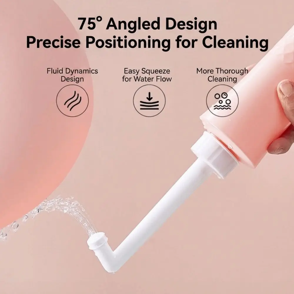 Essentials Easy Squeeze Mom Peri Bottle Portable Angled Nozzle Perineal Bottle Lightweight Female Wash Bottle Feminine Hygiene