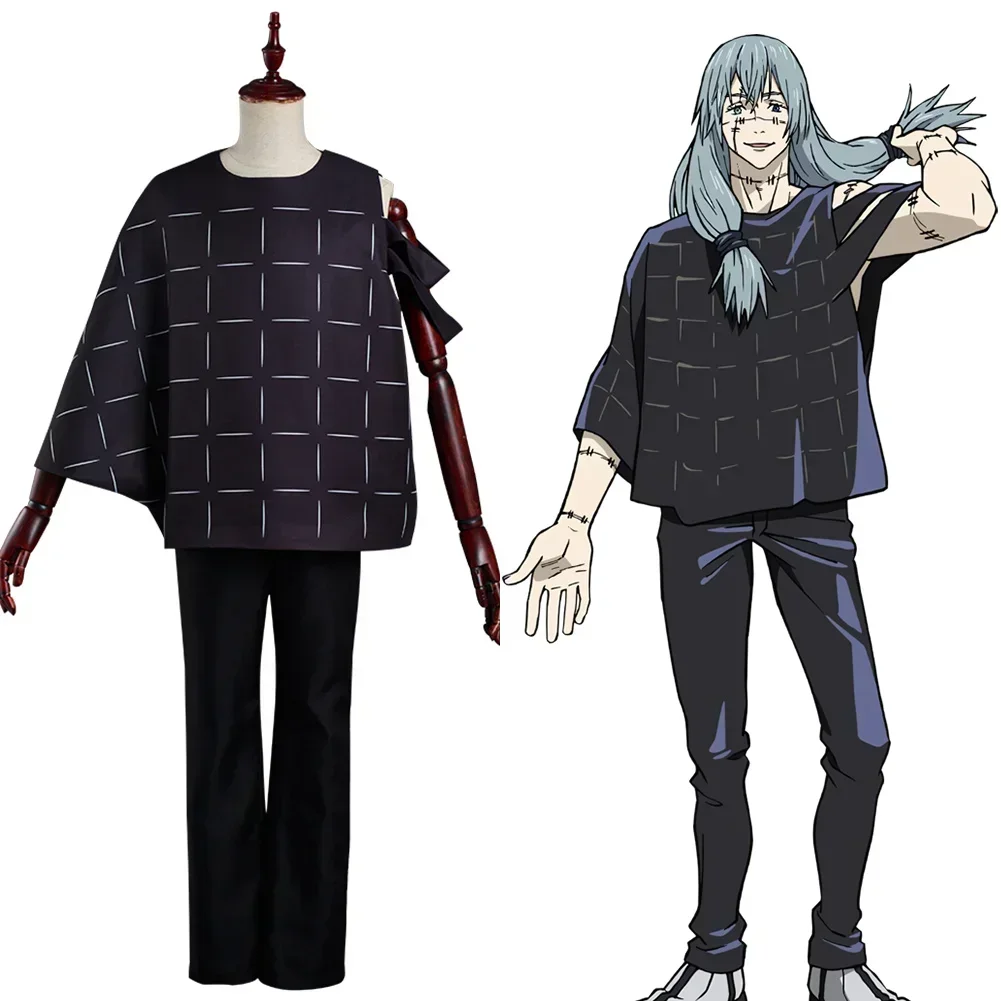 Disfraz de Anime Jujutsu Kaisen Mahito, pantalones, top, traje de carnaval de Halloween