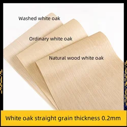 58x250cmT0.2mm Veneers For Wooden Doors White Oak Veneer Furniture Desktop Renovation Decorative Surface