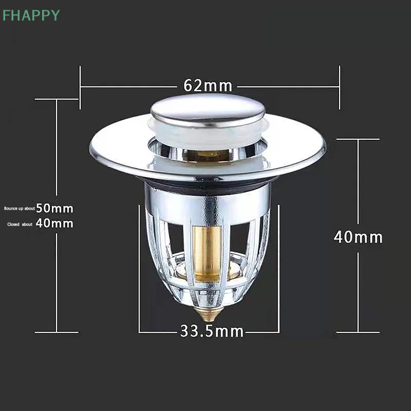 Tapón de fregadero de ducha innovador, tapa abatible, núcleo de lavabo, filtro de drenaje tipo prensa, accesorios de cocina, tapón de baño