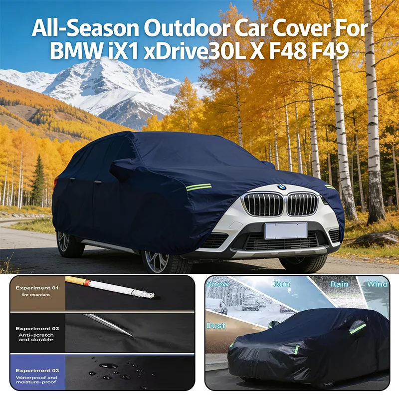 

For BMW iX1 xDrive30L X F48 F49 Outdoor Protection Full Car Covers Snow Cover Sunshade Waterproof Dustproof Exterior