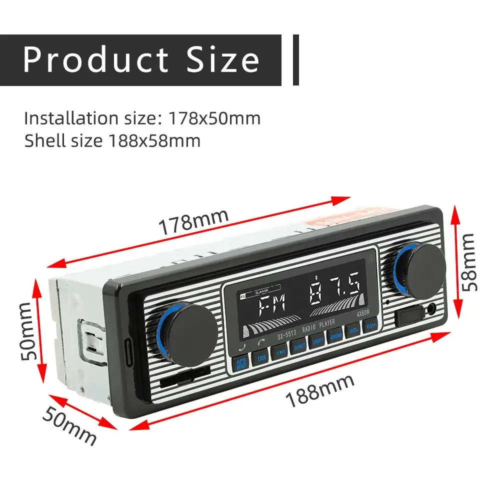 Car Radio autoradio 1din 12V-24V FM MP3 NEW Electronics Bluetooth teypleri radio para carro USB SD AUX Audio Accessories