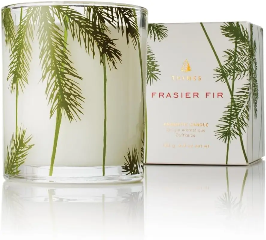 

Ароматическая свеча Frasier Fir Pine Needle — праздничный домашний декор с хрустящей сибирской ялой, кедровым деревом и нотами из сандалового дерева (6,5 унций)