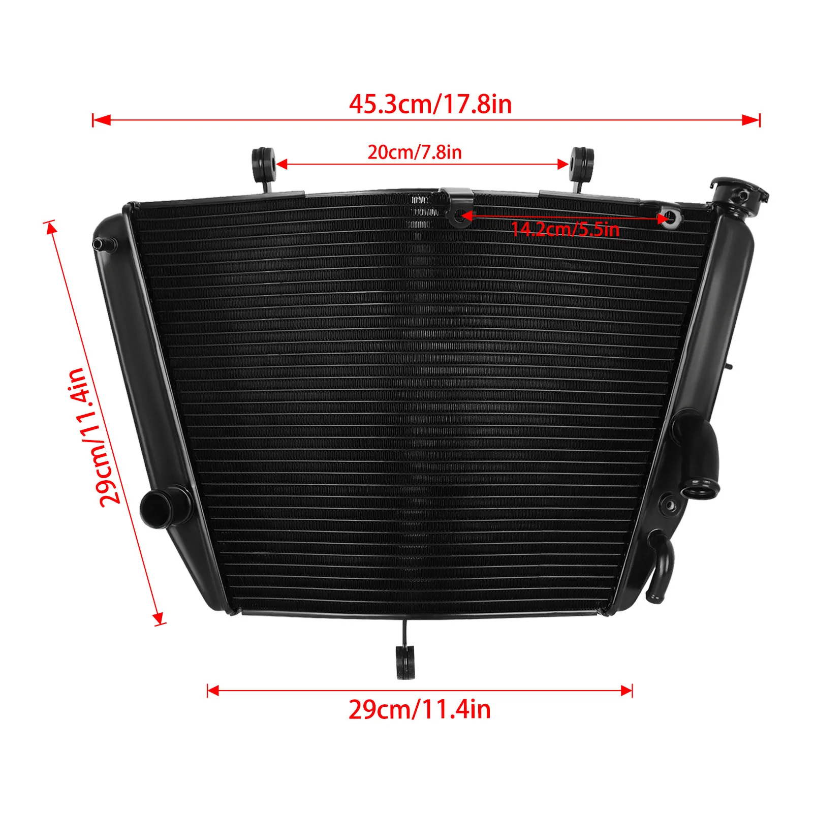 For Suzuki GSXR 600 750 GSX-R 750 600 GSXR600 GSXR750 K6 K8 K11 2006-2010 Engine Radiator Oil Cooler Coolant Cooling Water Tank